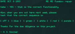 Correct sequence: Off, Blue, Green, White, Red, Purple