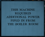 The machine requires the BoilerRoom, true note