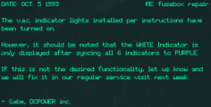 V.A.C. Indicator lights in the UtilityCloset. White only appears after syncing all 6 to Purple