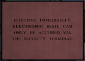 Electronic mail cannot be accessed in Security, because this note is false.